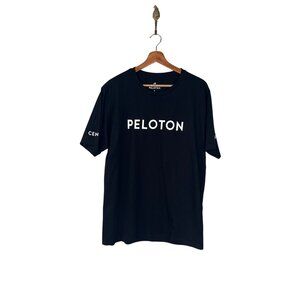 Peloton 100 Rides Century Black Short Sleeve T- Shirt Unisex Sz. L 100% Cotton